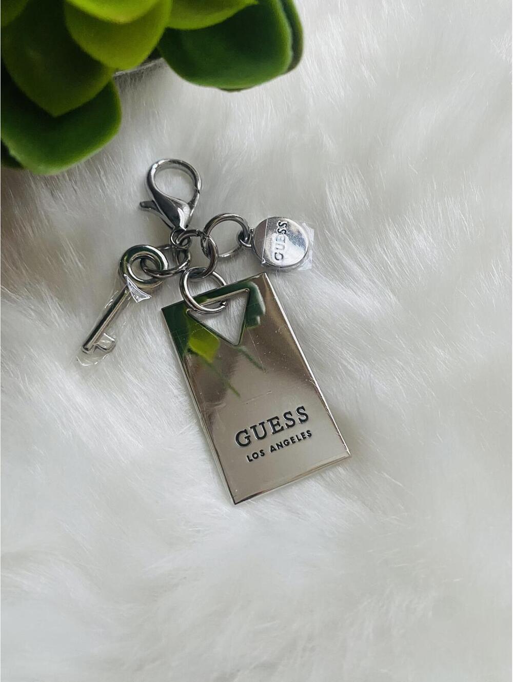 Guess Los Angeles Silver Keychain Charm